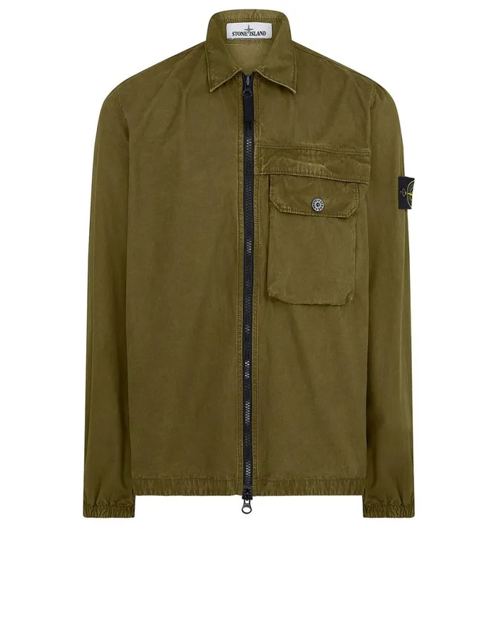 Stone Island Overshirts 107Wn TCoOld Overshirt In Tobacco 8211 Mens