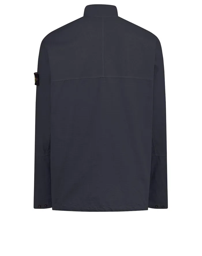 Stone Island Overshirts 10802 Cotton Ripstop Overshirt In Navy 8211 Mens