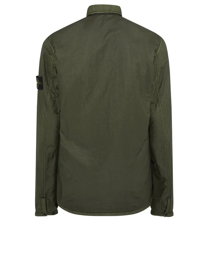 Stone Island Overshirts 11435 Lamy Flock Overshirt In Dark Forest 8211 Mens
