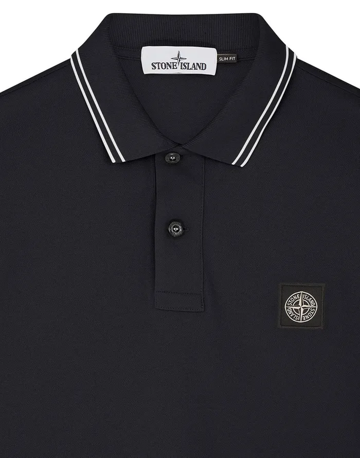Stone Island Polo Shirts 22S18 Short Sleeve Polo Shirt In Charcoal 8211 Mens