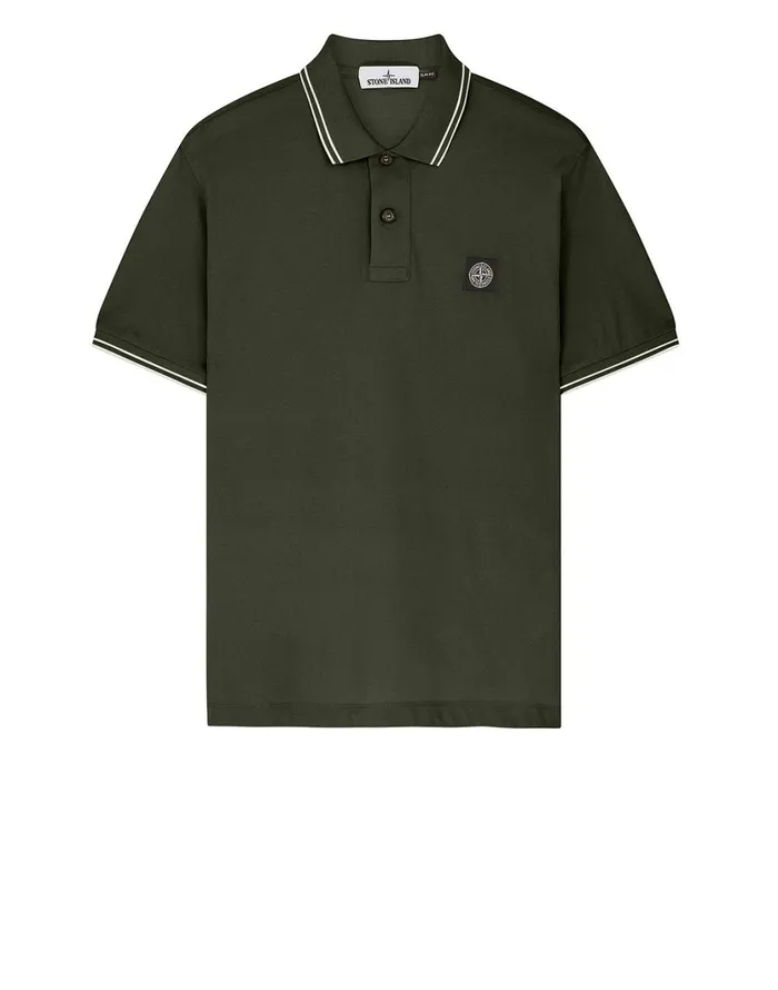 Stone Island Polo Shirts 22S18 Short Sleeve Polo Shirt In Dark Forest 8211 Mens Stone Island Polo Shirts 22S18 Short Sleeve Polo Shirt In Dark Forest 8211 Mens