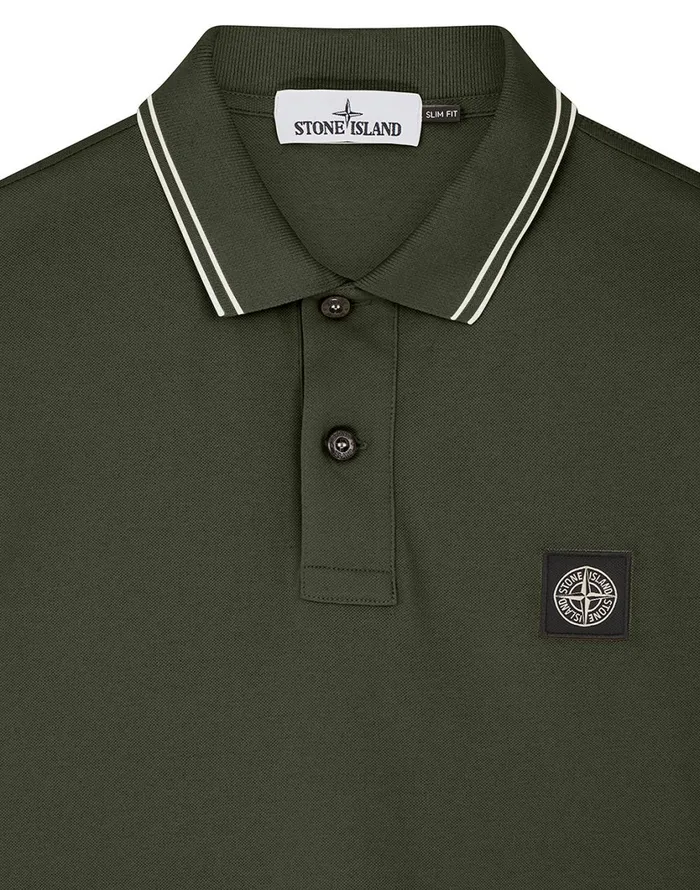 Stone Island Polo Shirts 22S18 Short Sleeve Polo Shirt In Dark Forest 8211 Mens