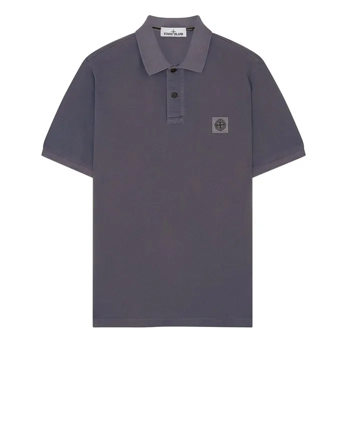 Stone Island Polo Shirts 22S67 Pigment Dye Short Sleeve Polo Shirt In Violet 8211 Mens Stone Island Polo Shirts 22S67 Pigment Dye Short Sleeve Polo Shirt In Violet 8211 Mens