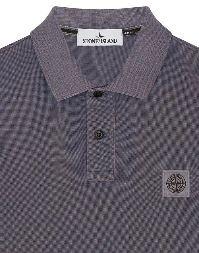 Stone Island Polo Shirts 22S67 Pigment Dye Short Sleeve Polo Shirt In Violet 8211 Mens