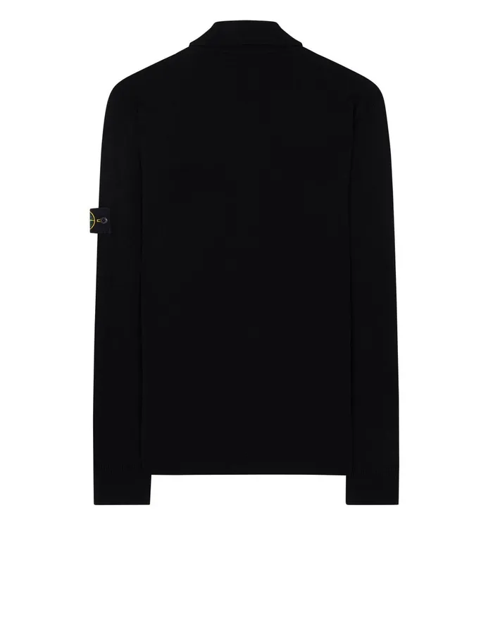Stone Island Polo Shirts 512A1 Knitted Polo Shirt In Black 8211 Mens