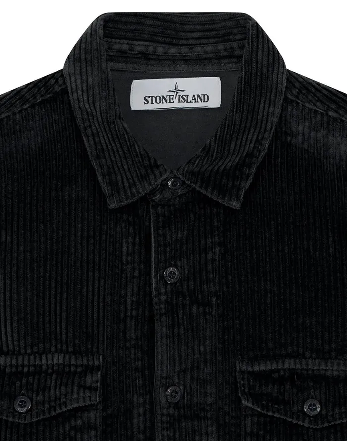 Stone Island Shirts 12111 Long Sleeve Shirt In Black 8211 Mens