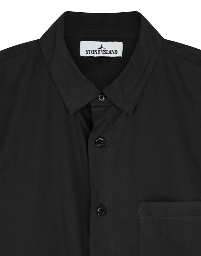 Stone Island Shirts 12501 LongSleeve Shirt In Black 8211 Mens