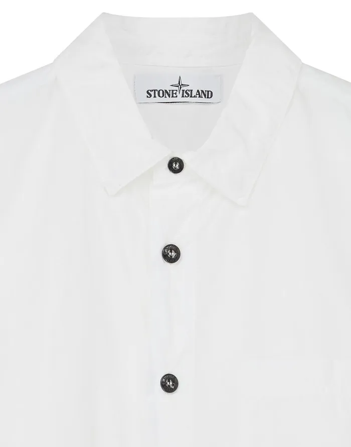 Stone Island Shirts 12501 LongSleeve Shirt In White 8211 Mens