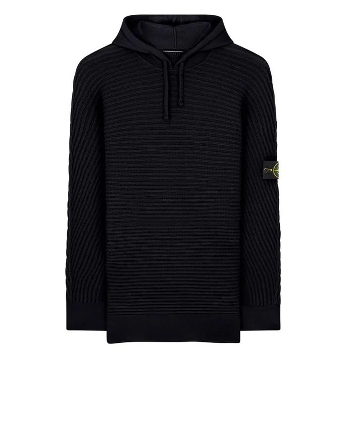 Stone Island Sweatshirts 503A1 Hooded Jumper In Black 8211 Mens