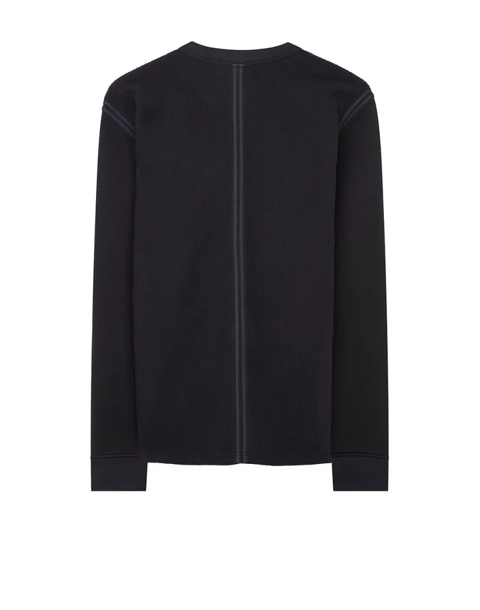 Stone Island Sweatshirts 60207 Engineered Pill Crewneck In Black 8211 Mens