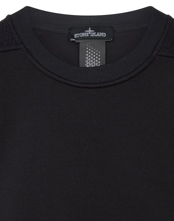 Stone Island Sweatshirts 60207 Engineered Pill Crewneck In Black 8211 Mens