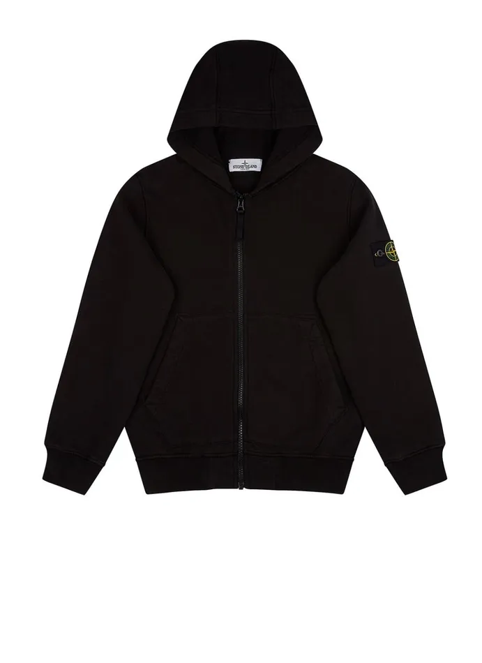 Stone Island Sweatshirts 60740 Zip Through Sweatshirt In Black 8211 Junior