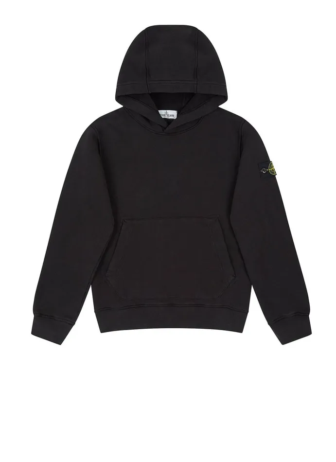 Stone Island Sweatshirts 61640 Hooded Sweatshirt In Black 8211 Junior