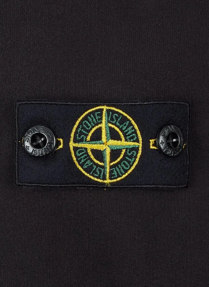 Stone Island Sweatshirts 61640 Hooded Sweatshirt In Black 8211 Junior