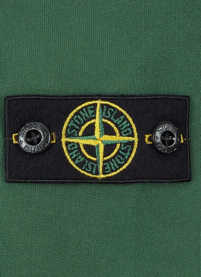 Stone Island Sweatshirts 61640 Hooded Sweatshirt In Bottle Green 8211 Junior