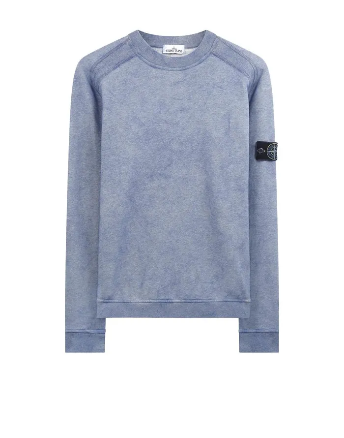 Stone Island Sweatshirts 62290 Dust Colour Treatment Crewneck Sweatshirt In Periwinkle 8211 Mens Stone Island Sweatshirts 62290 Dust Colour Treatment Crewneck Sweatshirt In Periwinkle 8211 Mens