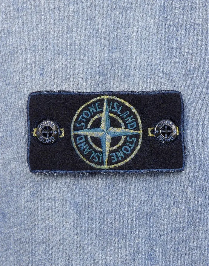 Stone Island Sweatshirts 62290 Dust Colour Treatment Crewneck Sweatshirt In Periwinkle 8211 Mens