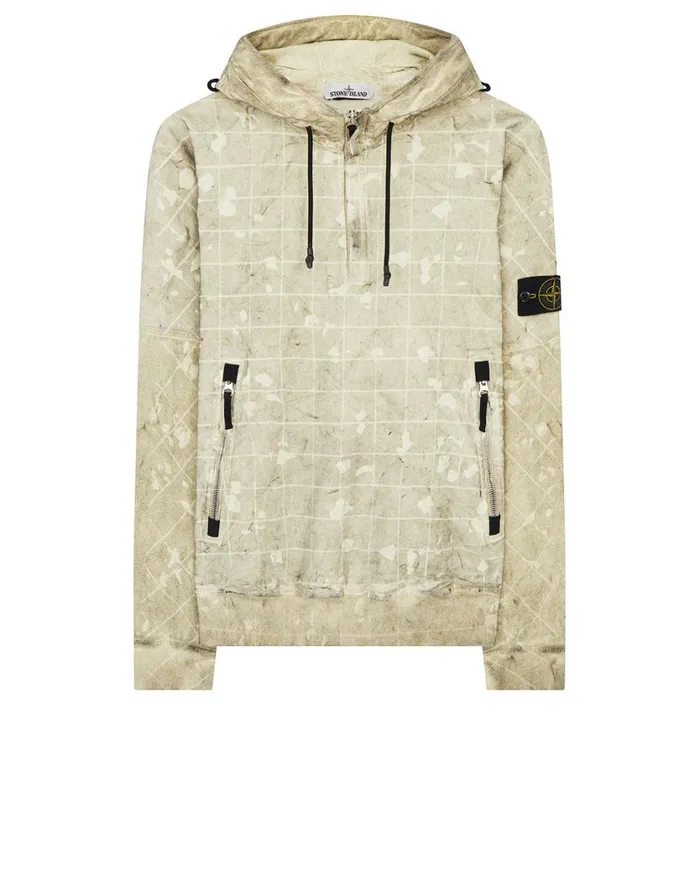 Stone Island Sweatshirts 626E2 Dust Colour With Ghillie Laser Camo Sweatshirt In Butter 8211 Mens Stone Island Sweatshirts 626E2 Dust Colour With Ghillie Laser Camo Sweatshirt In Butter 8211 Mens