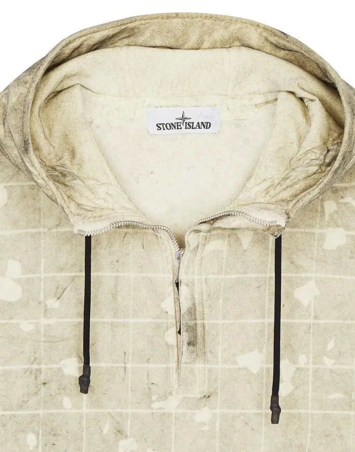 Stone Island Sweatshirts 626E2 Dust Colour With Ghillie Laser Camo Sweatshirt In Butter 8211 Mens