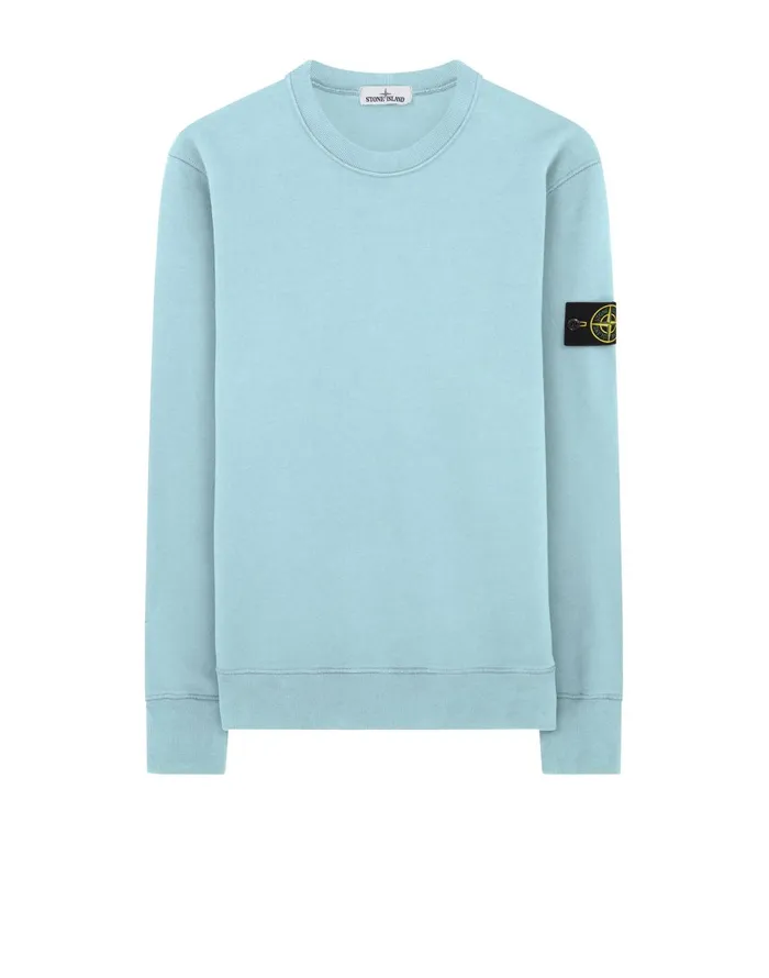 Stone Island Sweatshirts 63020 Sweatshirt In Aqua 8211 Mens