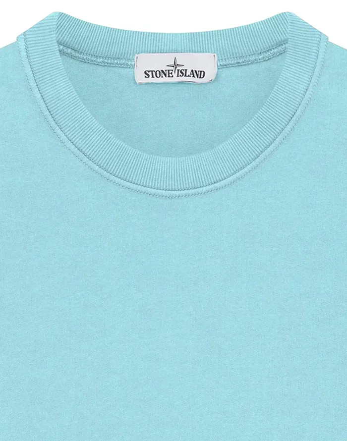 Stone Island Sweatshirts 63020 Sweatshirt In Aqua 8211 Mens