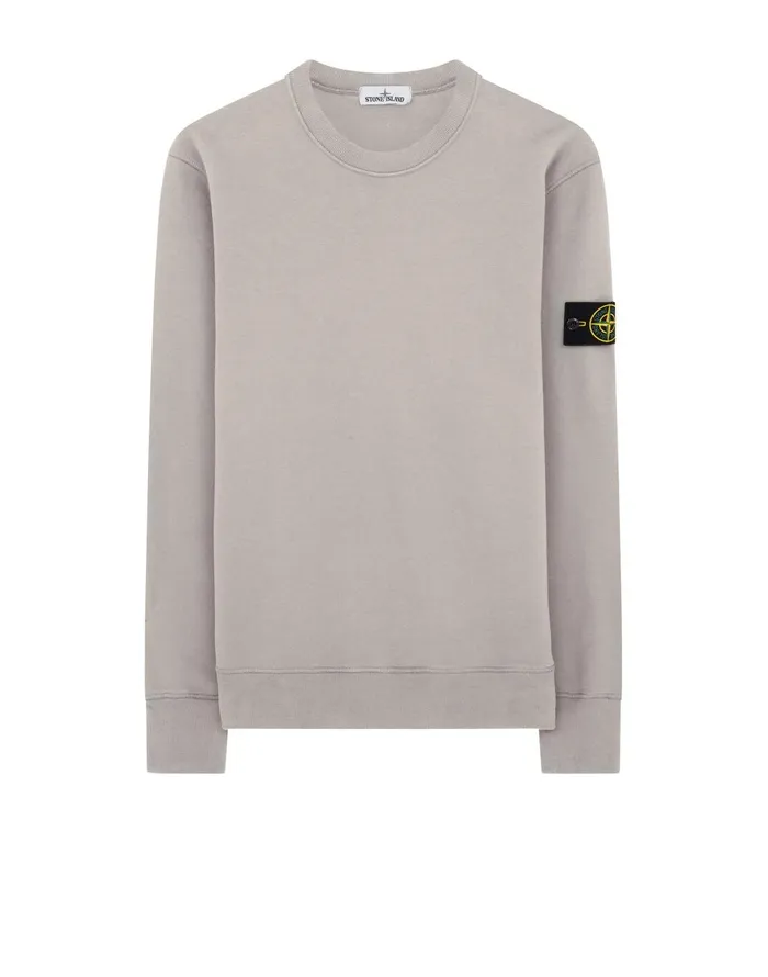 Stone Island Sweatshirts 63020 Sweatshirt In Dove Grey 8211 Mens