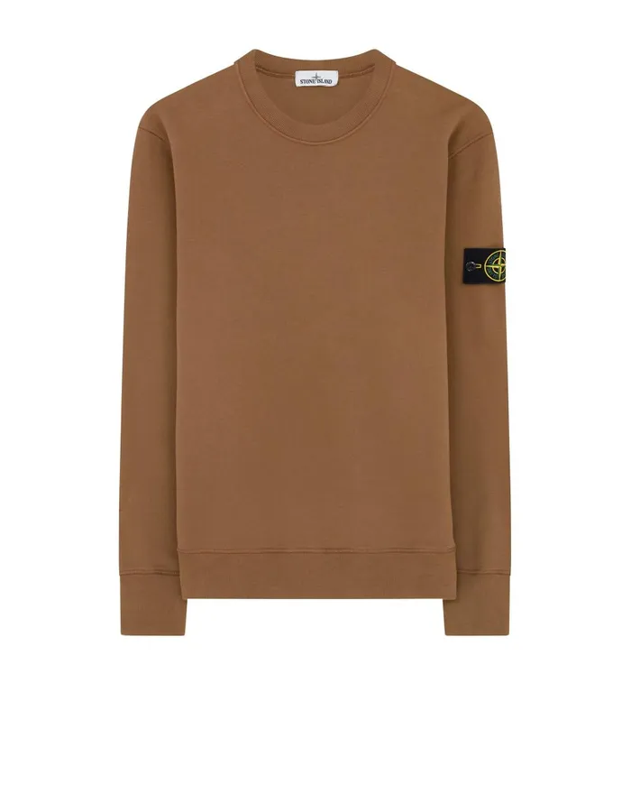 Stone Island Sweatshirts 63020 Sweatshirt In Tobacco 8211 Mens