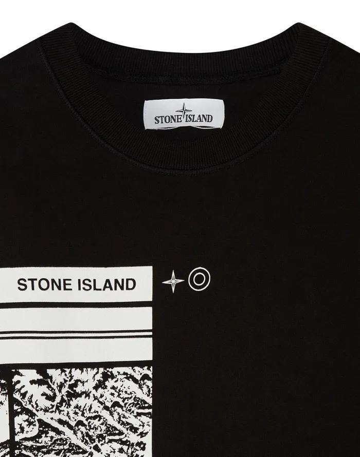 Stone Island Sweatshirts 63088 Mural Part 3 Crewneck Sweatshirt In Black 8211 Mens