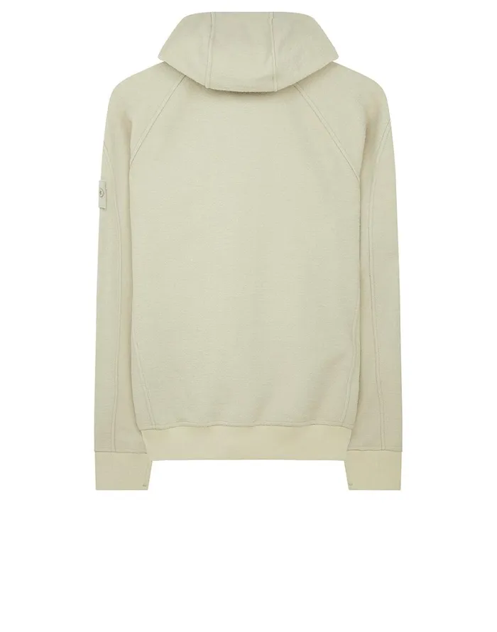 Stone Island Sweatshirts 651F5 Hooded Full Zip Sweatshirt In Beige 8211 Mens