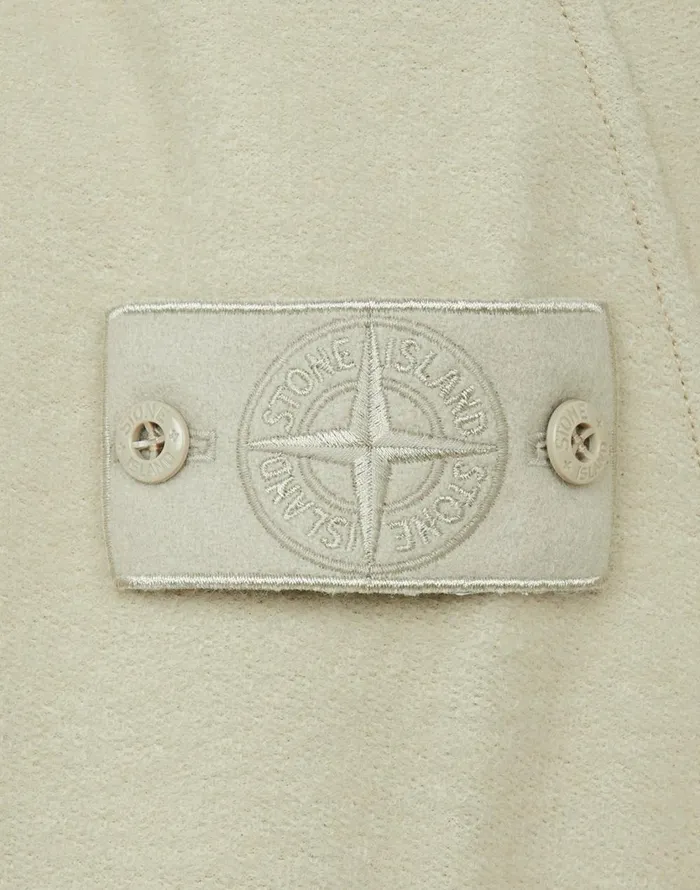 Stone Island Sweatshirts 651F5 Hooded Full Zip Sweatshirt In Beige 8211 Mens