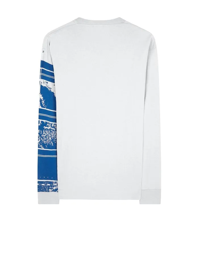 Stone Island TShirts 2Ml85 Mural Part 1 LongSleeve TShirt In White 8211 Mens