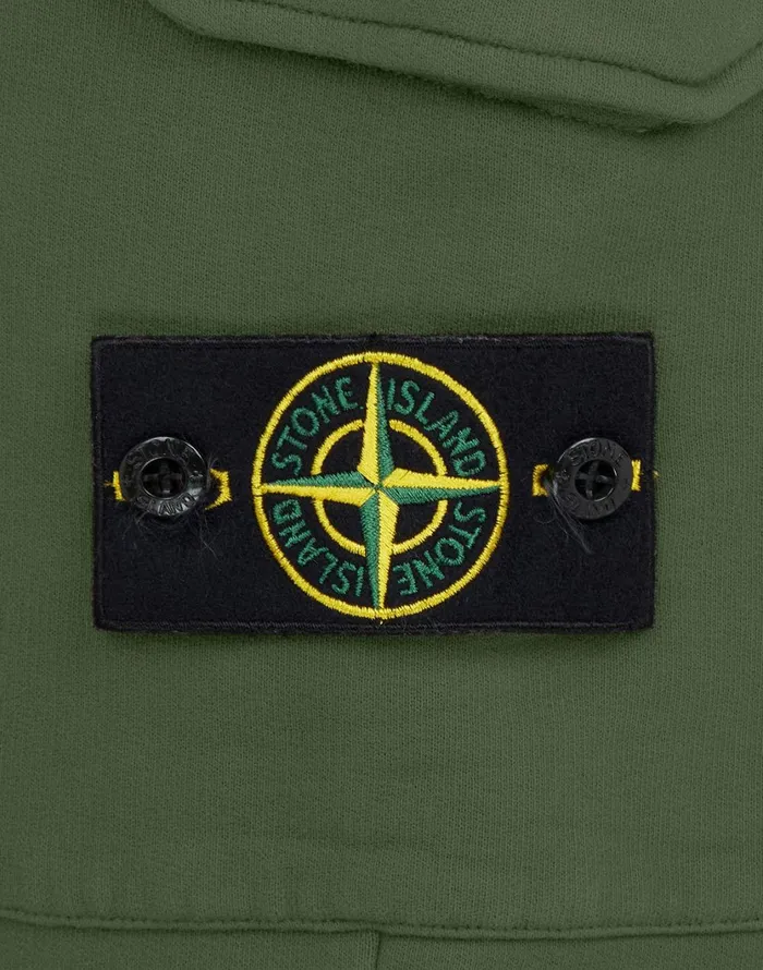 Stone Island Trousers 63220 Fleece Pants In Dark Forest 8211 Mens