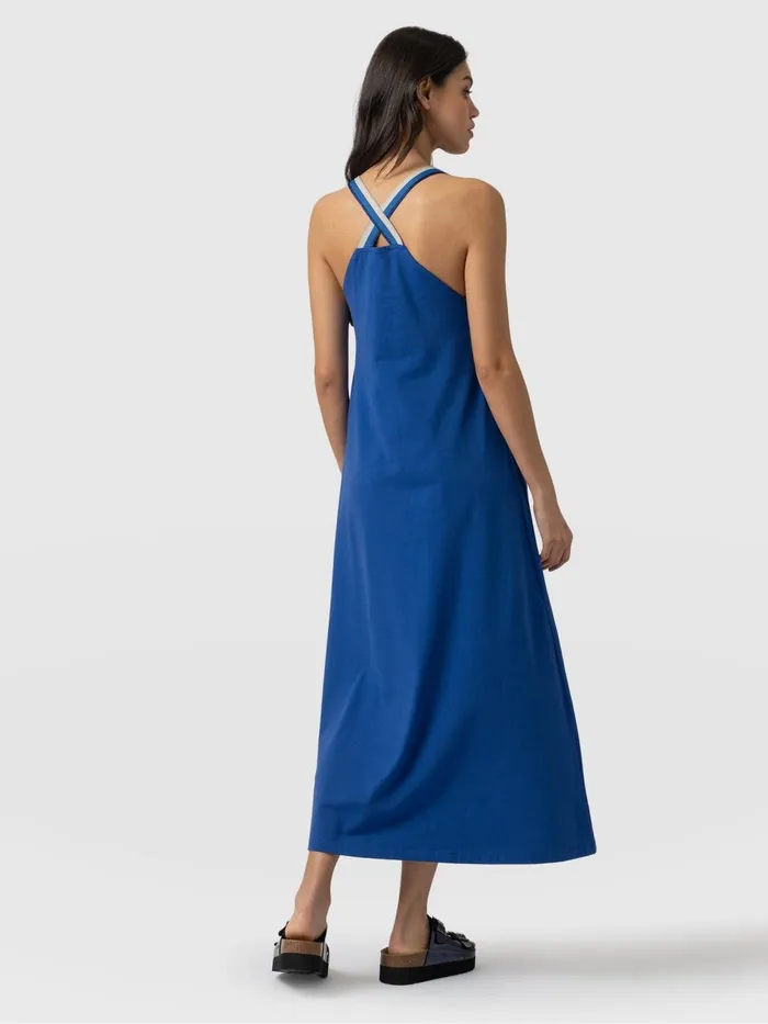 Sunset Dress Cobalt Blue 8211 Navy Lurex Navy Lurex Women Saint And Sofia Dresses