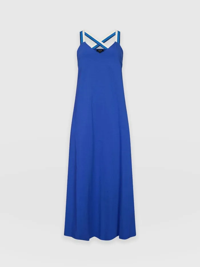 Sunset Dress Cobalt Blue 8211 Navy Lurex Navy Lurex Women Saint And Sofia Dresses