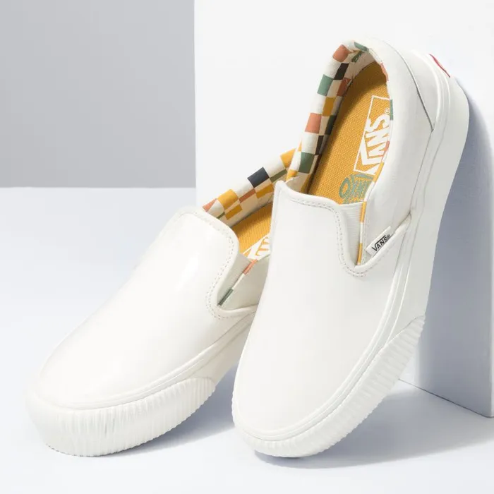 Surf Vibes Women Vans Karina Rozunko SlipOn Platform SF Patentmarshmallow Surf Vibes Women Vans Karina Rozunko SlipOn Platform SF Patentmarshmallow