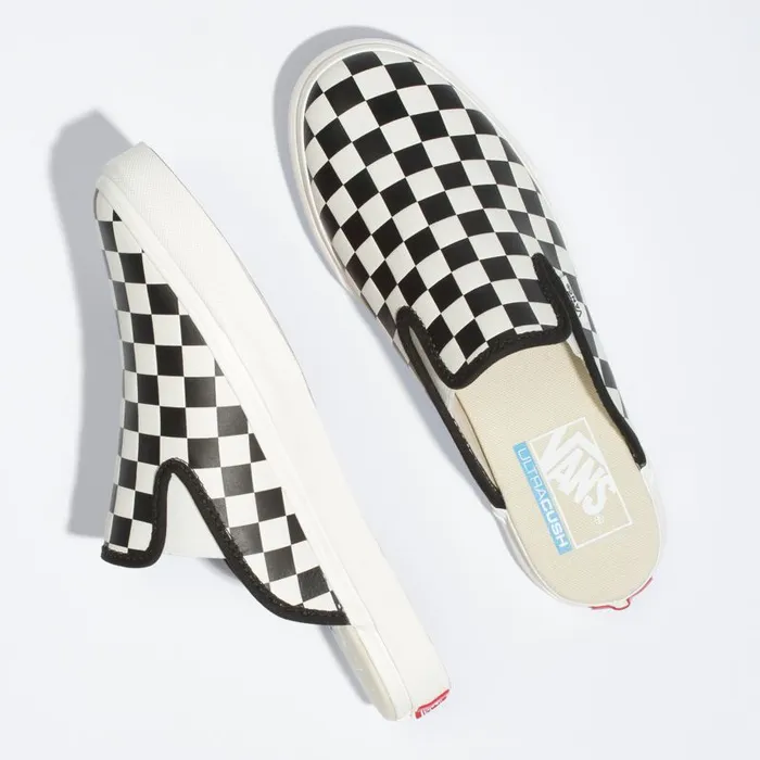 Surf Vibes Women Vans Leather Checkerboard Mule SF Blackwhite Surf Vibes Women Vans Leather Checkerboard Mule SF Blackwhite