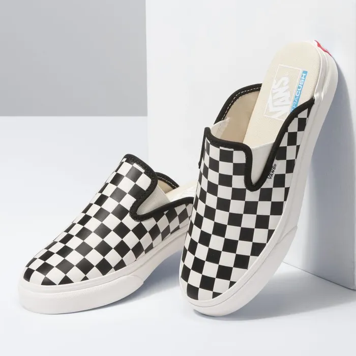 Surf Vibes Women Vans Leather Checkerboard Mule SF Blackwhite Surf Vibes Women Vans Leather Checkerboard Mule SF Blackwhite