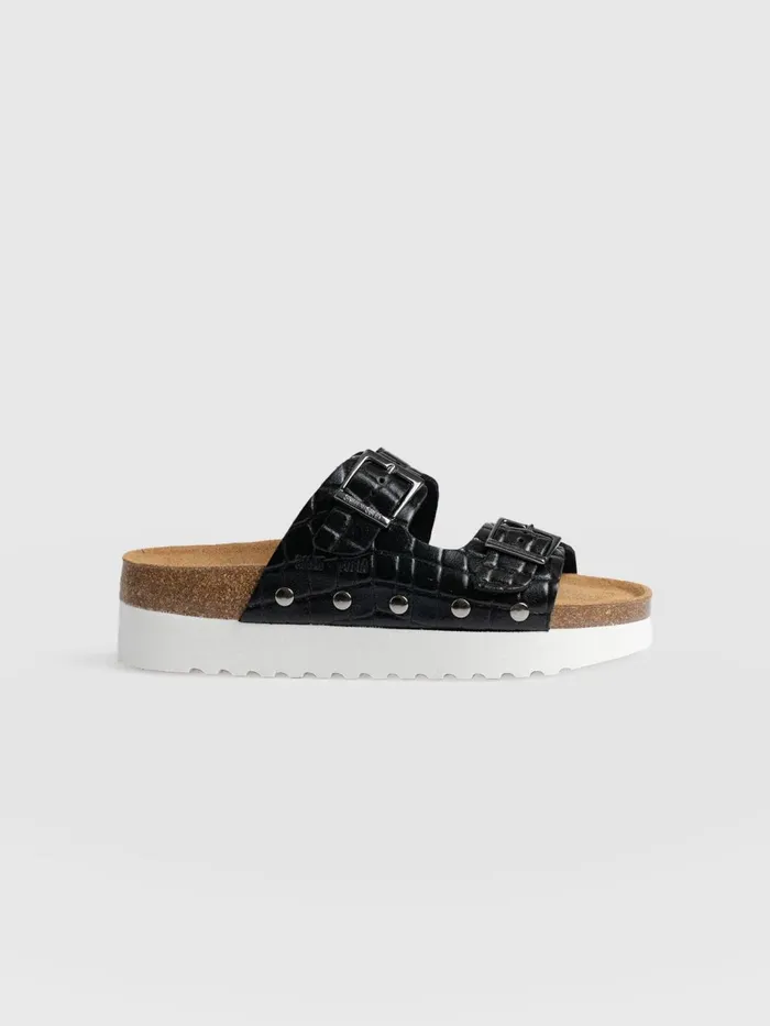 Sutton Slide 8211 Black Croc Studded Black Croc Studded Women Saint And Sofia All Sandals Sutton Slide 8211 Black Croc Studded Black Croc Studded Women Saint And Sofia All Sandals