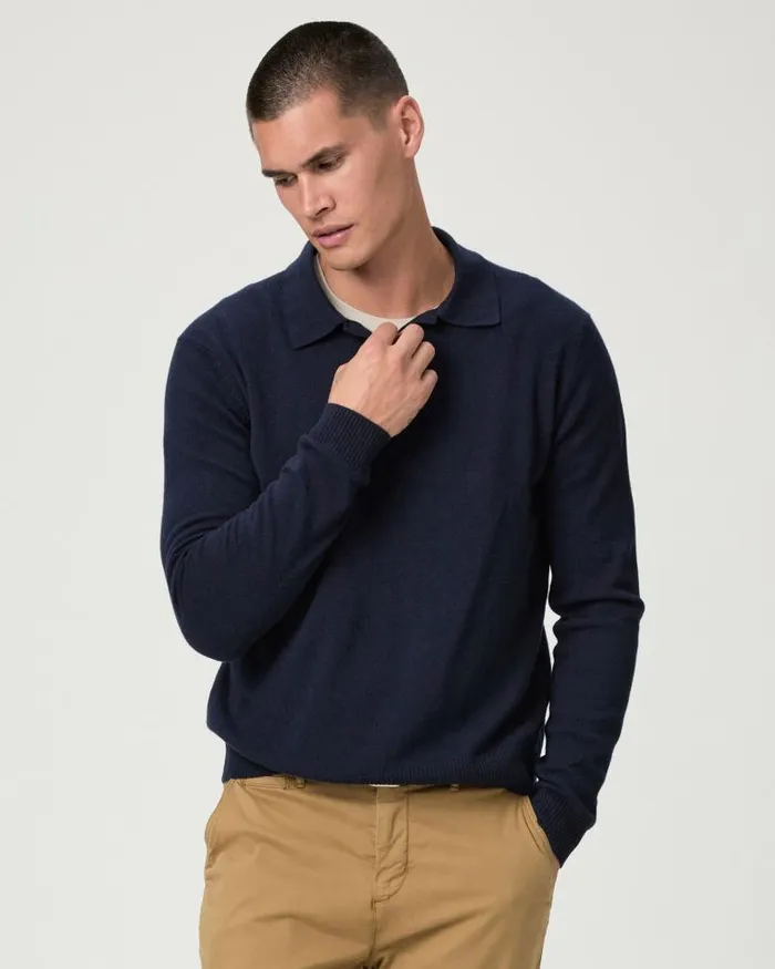 Sweaters and Sweatshirts Men PAIGE Dunlap Sweater 8211 Deep Anchor Cashmere