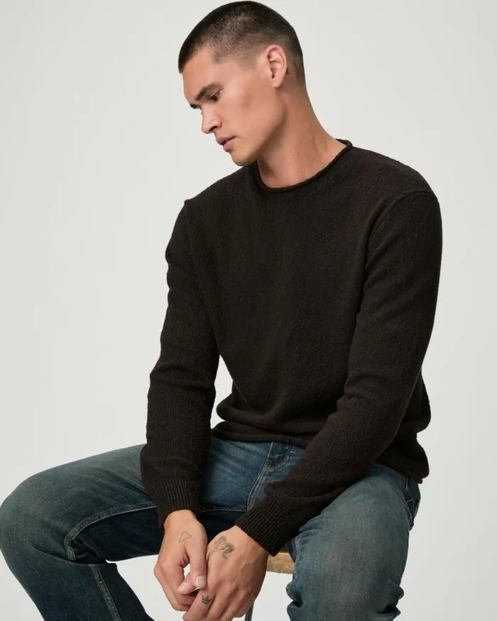 Sweaters and Sweatshirts Men PAIGE Ferguson Sweater 8211 Burnt Cocoa