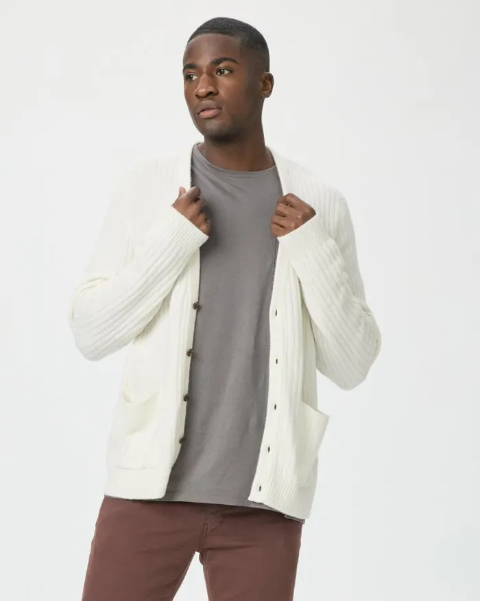 Sweaters and Sweatshirts Men PAIGE Harpoon Cardigan 8211 Morning Tide