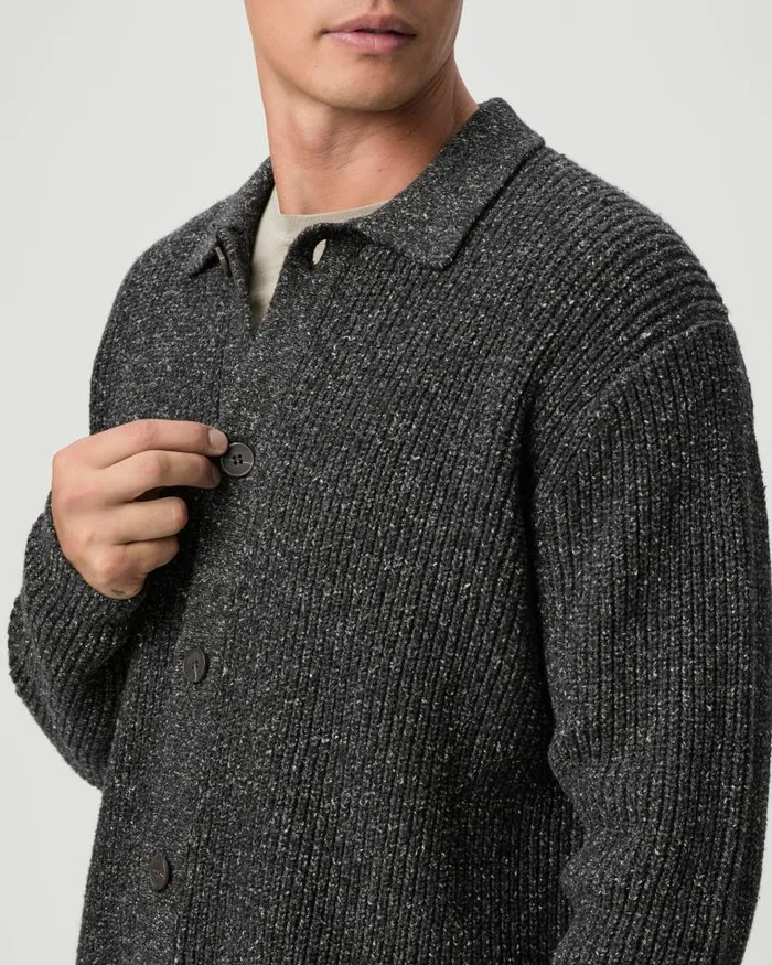 Sweaters and Sweatshirts Men PAIGE Hinton Cardigan 8211 Speckled Black Sweaters and Sweatshirts Men PAIGE Hinton Cardigan 8211 Speckled Black
