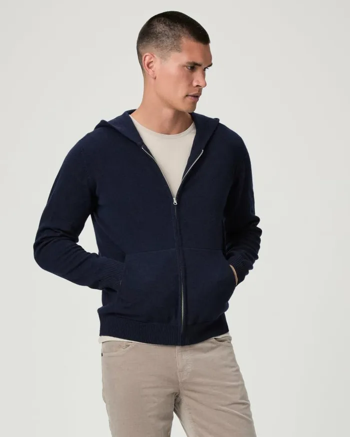 Sweaters and Sweatshirts Men PAIGE Swanson Full Zip Sweater 8211 Deep Anchor Cashmere Sweaters and Sweatshirts Men PAIGE Swanson Full Zip Sweater 8211 Deep Anchor Cashmere
