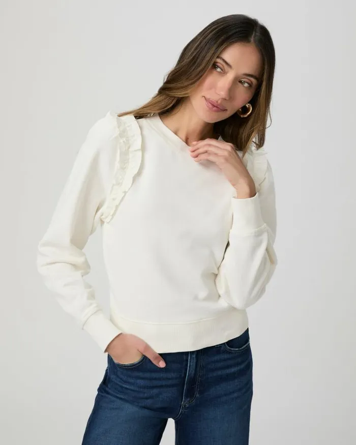 Sweaters and Sweatshirts Women PAIGE Alfira Sweatshirt 8211 Ivory