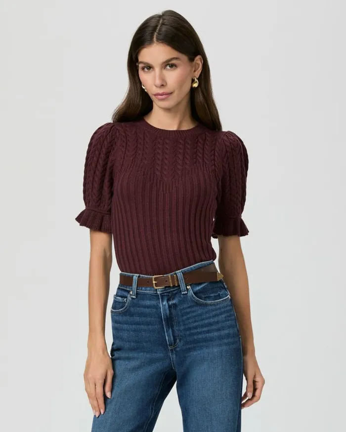 Sweaters and Sweatshirts Women PAIGE Ansa Sweater 8211 Oxblood