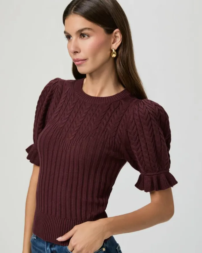 Sweaters and Sweatshirts Women PAIGE Ansa Sweater 8211 Oxblood