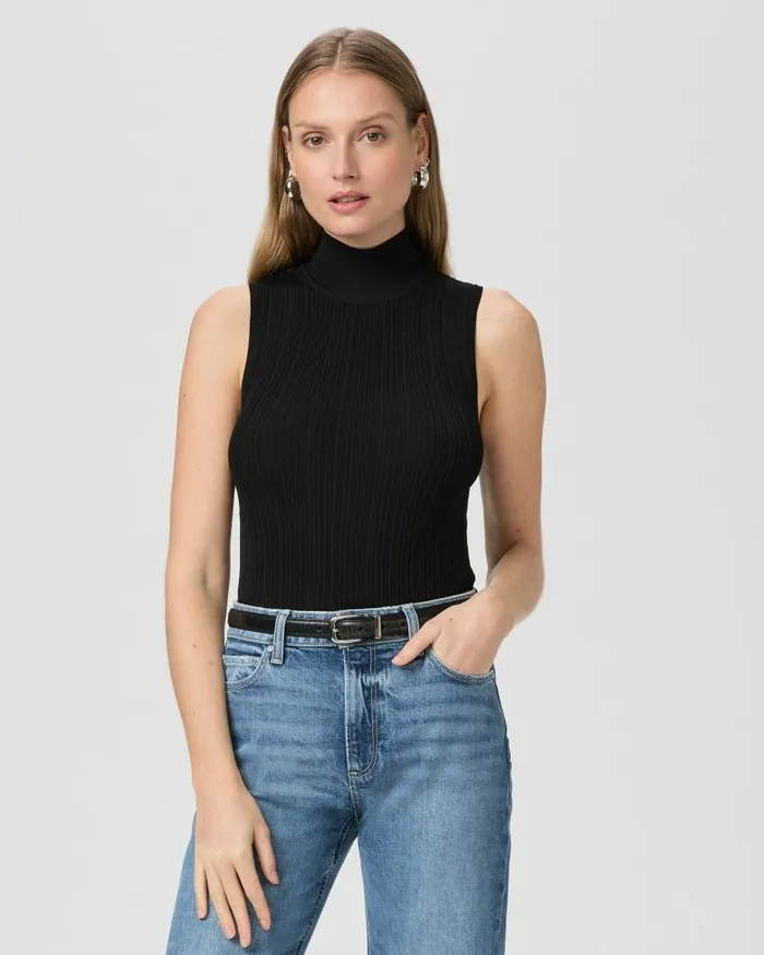 Sweaters and Sweatshirts Women PAIGE Brin Sweater Tank 8211 Black