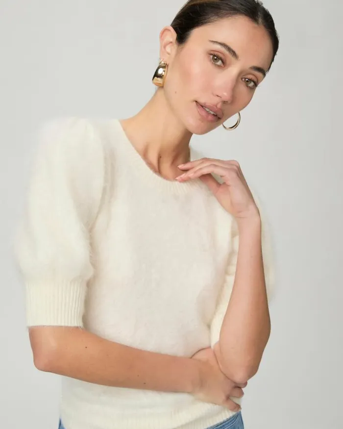 Sweaters and Sweatshirts Women PAIGE Gladiolus Sweater 8211 Ivory Cashmere