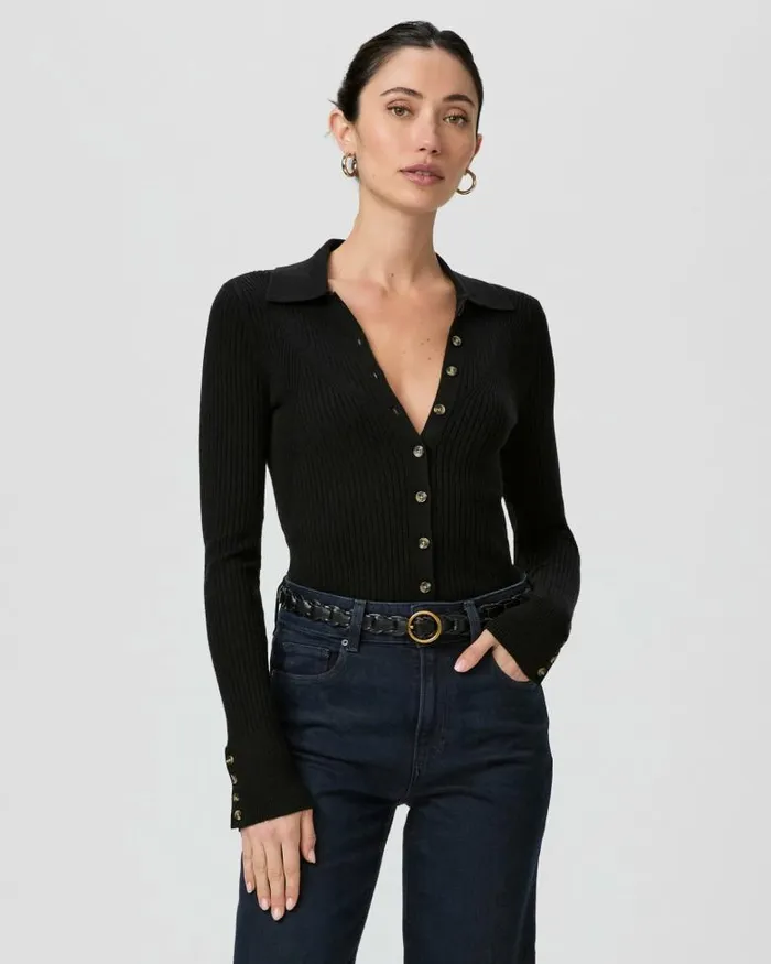 Sweaters and Sweatshirts Women PAIGE Jayde Top 8211 Black