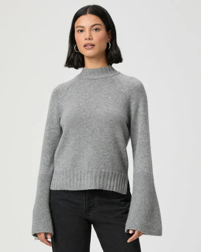 Sweaters and Sweatshirts Women PAIGE Laurel Sweater 8211 Cloudy Heather Grey Cashmere Sweaters and Sweatshirts Women PAIGE Laurel Sweater 8211 Cloudy Heather Grey Cashmere
